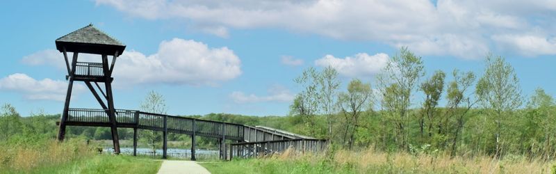 The observation tower provides a lower-level viewpoint The observation tower provides a lower-level viewpoint