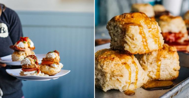 These North Carolina Biscuit Windows Serve Layered Breakfast Stacks Until They Sell Out