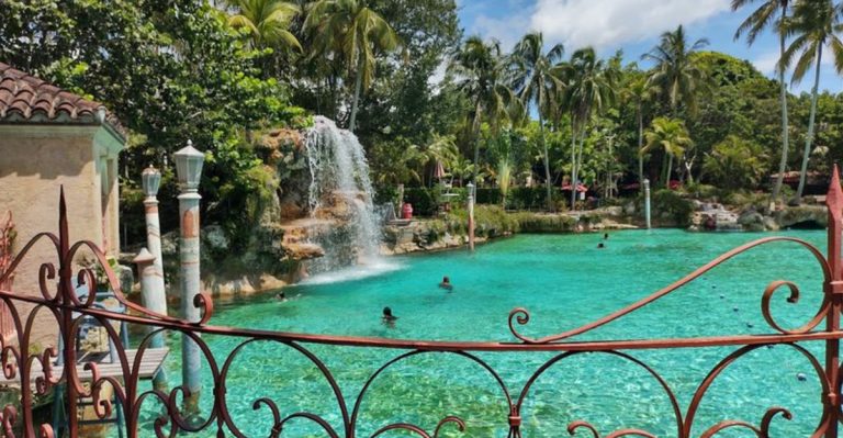 This 1920s South Florida Pool With Waterfalls And Stone Grottos Feels Like Venice