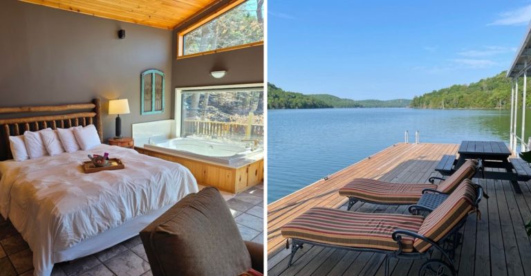 This Adults-Only Arkansas Lakefront Escape Has Private Cabins, Whirlpool Tubs, And Total Ozark Quiet