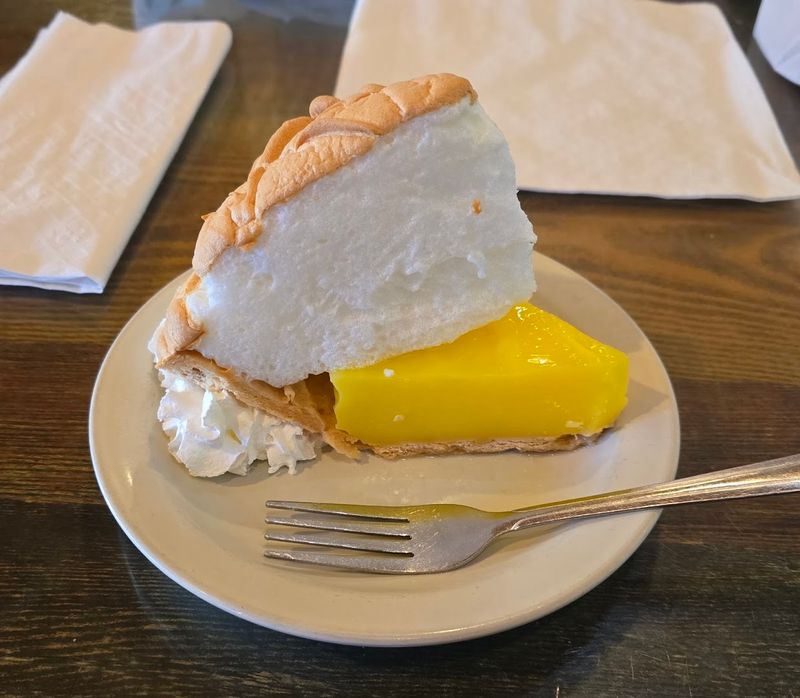 The legendary Mile High Lemon Meringue Pie itself