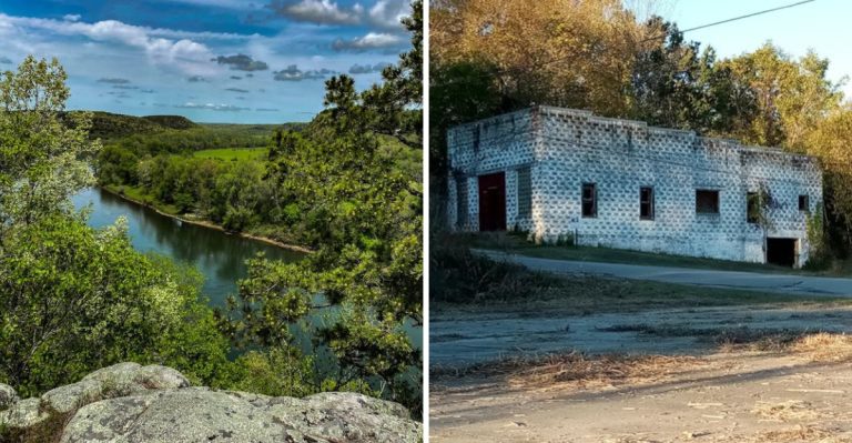 This Arkansas Bluff Offers A Haunting Bird’s-Eye View Of A Forgotten Ghost Town