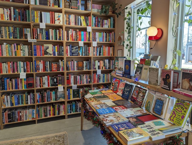 Compact Shelves Filled With Carefully Curated Reads