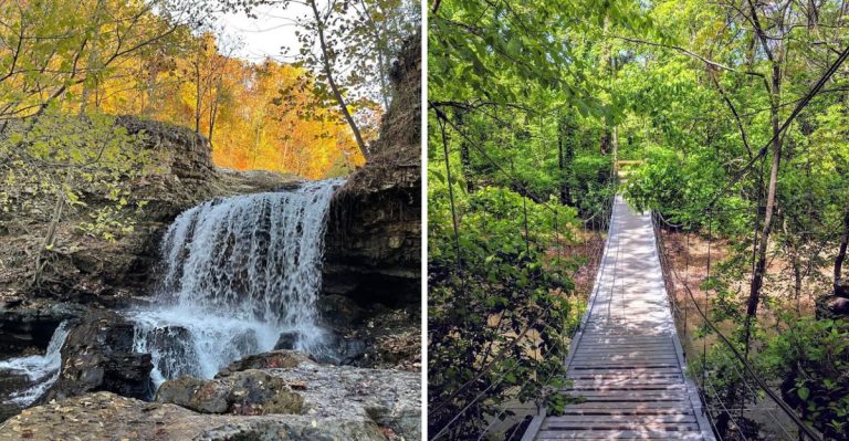 This Beautiful Arkansas Hike Leads To Waterfalls And A Suspension Bridge