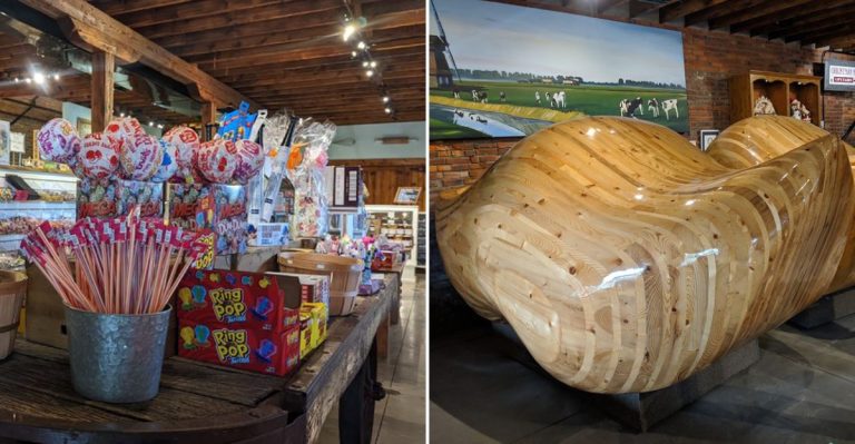 This Charming Illinois Candy Shop Inside A Historic Train Depot Has One Enormous Surprise