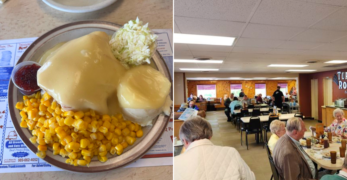 Inside Turkey Roost and their mashed potatoes