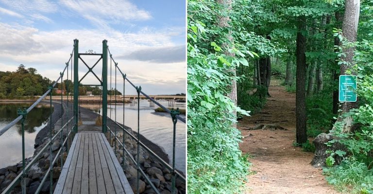 This Charming Winding Bridge In Maine Leads To A Scenic Forest Trail