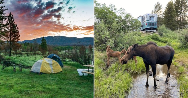 This Colorado Campground Has The Coolest Beachfront Fires And Winter Snowmobiling
