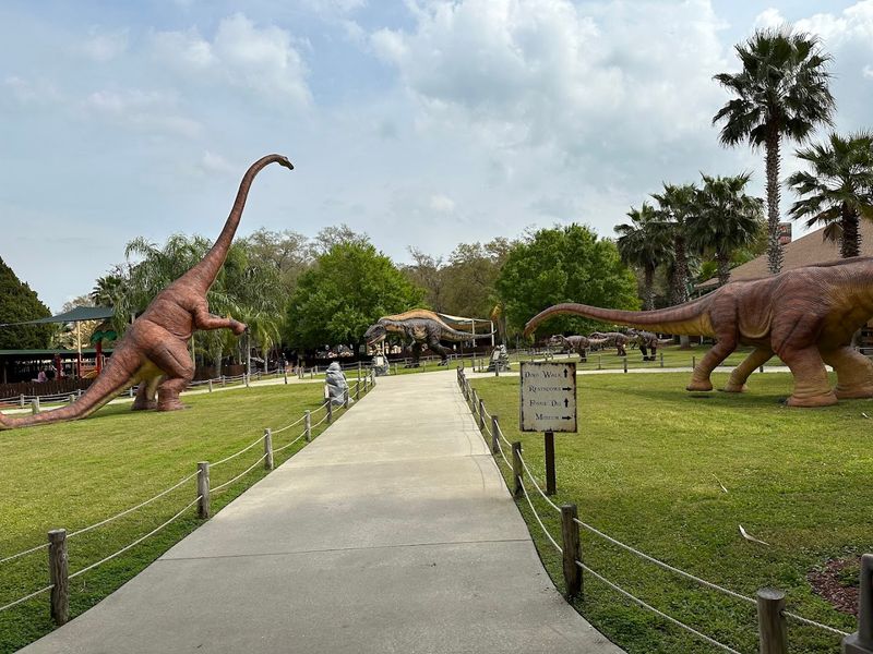 Over 150 Life-Sized Dinosaur Models Fill The Grounds