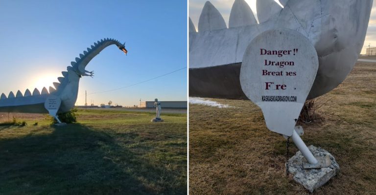 This Flaming Illinois Dragon Might Be The Coolest Roadside Stop In America