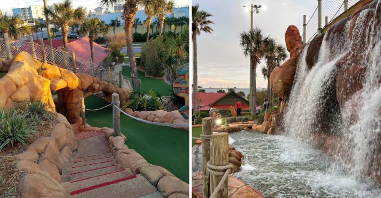 This Florida Mini Golf In Daytona Beach Lets You Feed Live Alligators And Conquer Waterfalls