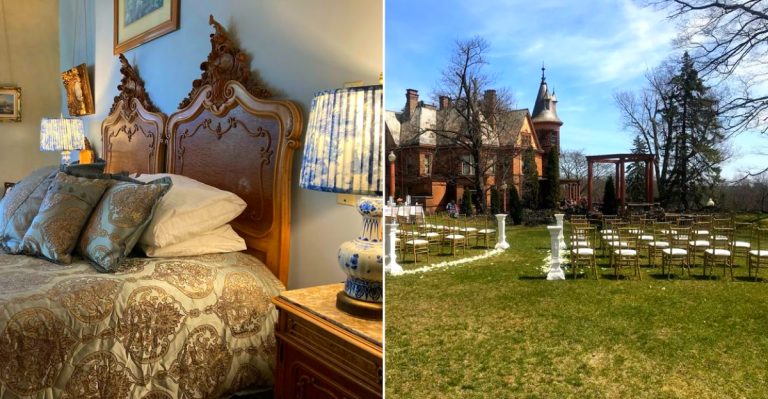 Inside and outside Henderson Castle Inn