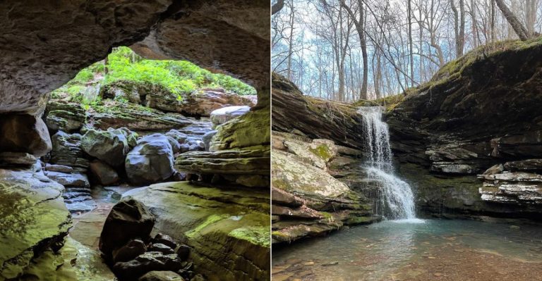 This Hidden Arkansas Cave Trail Leads To An Underground Waterfall