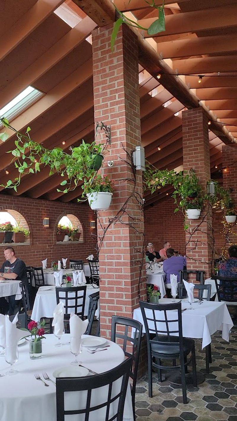 The Covered Patio At Dusk