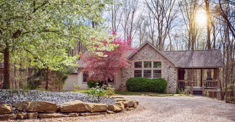 This Hidden Hocking Hills Cabin Has A Private Pool, Hot Tub, Cold Plunge, And Deep-Woods Calm