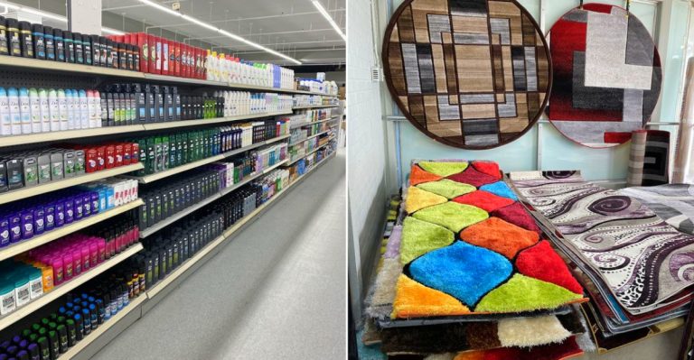 Inside the Super Dollar store