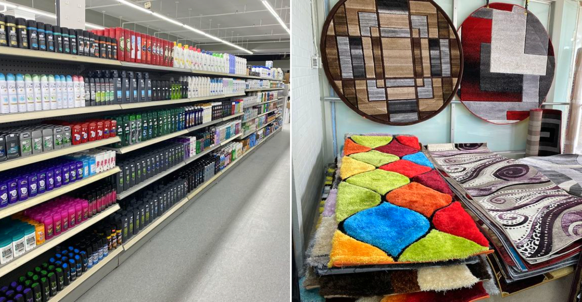 Inside the Super Dollar store
