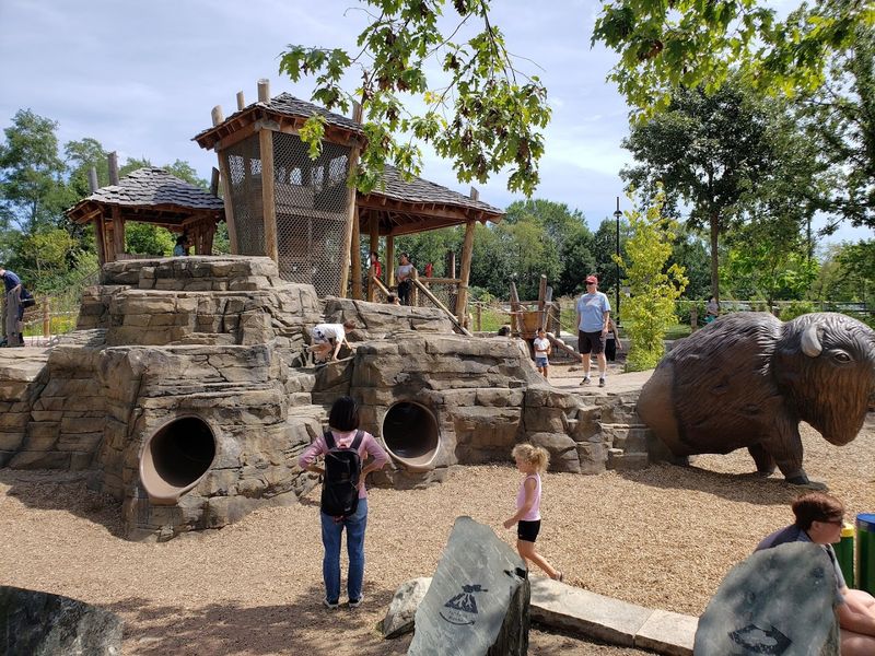 A Nature Playground Built From Natural Materials