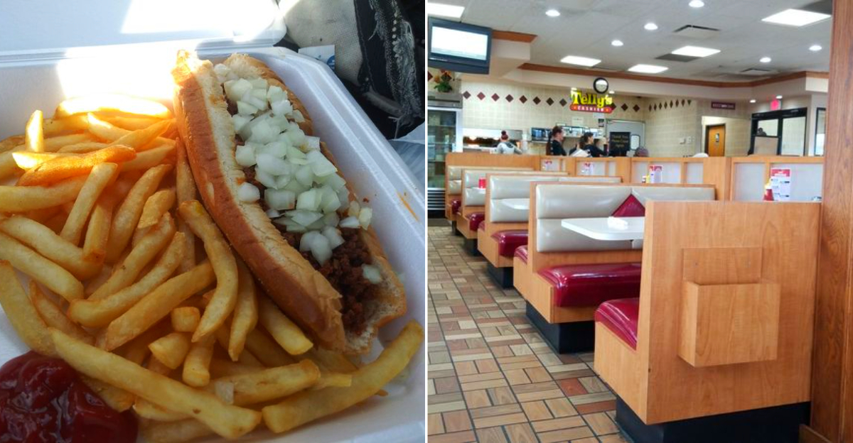 Inside the Telly's Coney Island and their famous coney dog