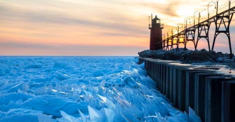 Lake Michigan in winter