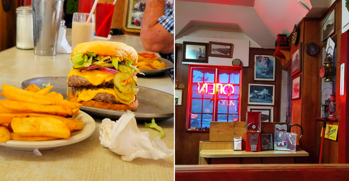 The vintage interior and tasty food at the Choo Choo Grill MI