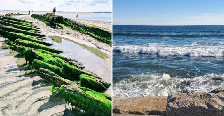 This Maine Beach Hides A Fascinating Shipwreck Visible From Shore