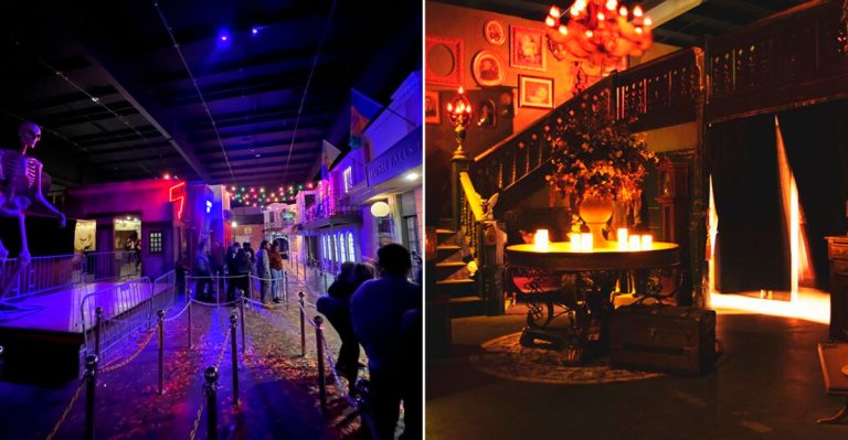 This Massive Michigan Haunted Attraction Has Secret Bars, Fire Performers, And Three Nightmare Houses Under One Roof