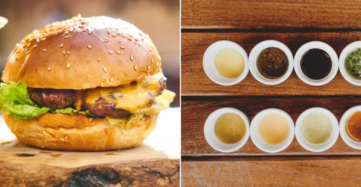 A gourmet burger with custom toppings from the Patty Matters food truck in Grand Rapids