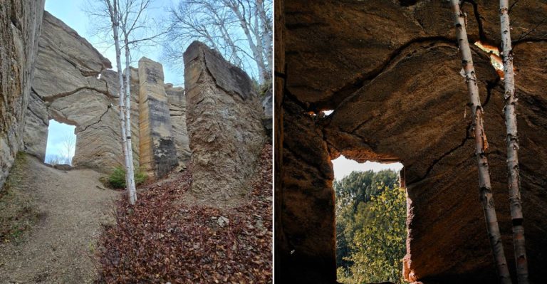The ruins at Fiborn Karst Preserve