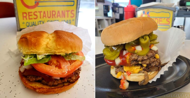 The amazing burgers of Clyde's Drive-In in St. Ignace, Michigan