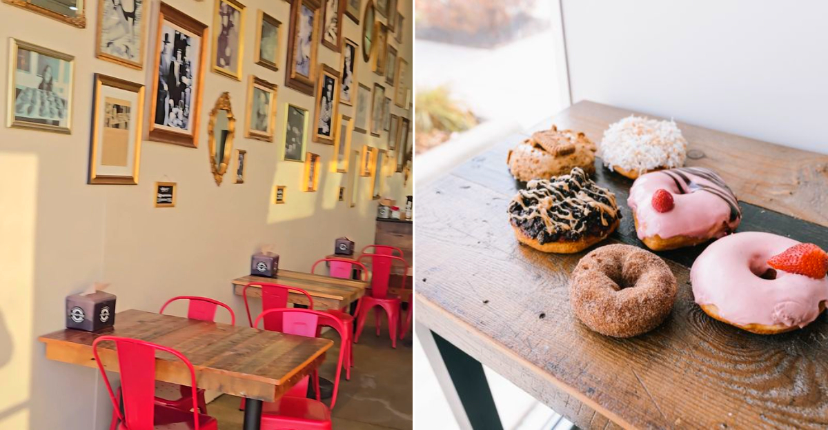 Inside the Donut Bar + Coffee and their delicious donuts