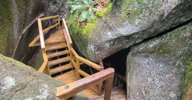 This New Hampshire Gorge Lets You Climb Through Boulder Caves On A Wild Little Mountain Adventure