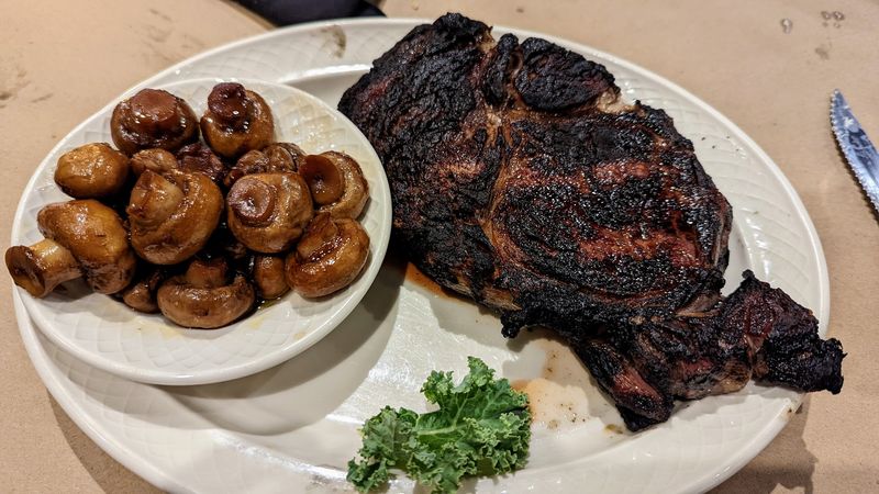 The Ribeye Is Cooked Over Real Charcoal