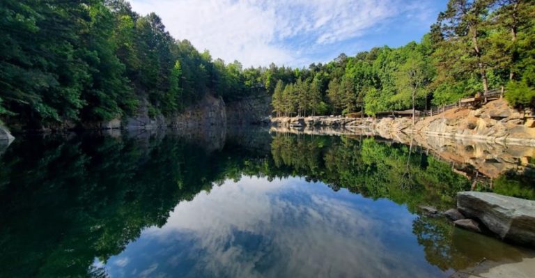 This North Carolina Farm Hides A Stunning Crystal-Clear Quarry Swimming Hole