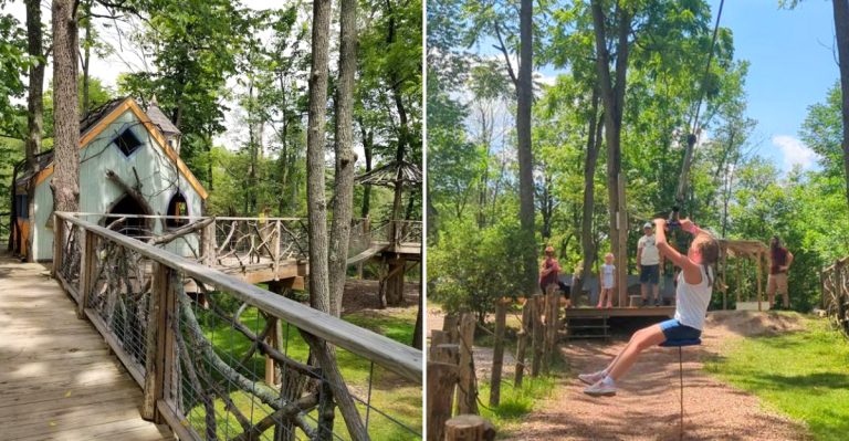 This Ohio Nature Playground Trades Plastic Playsets For Treehouses, Trails, And Endless Exploration