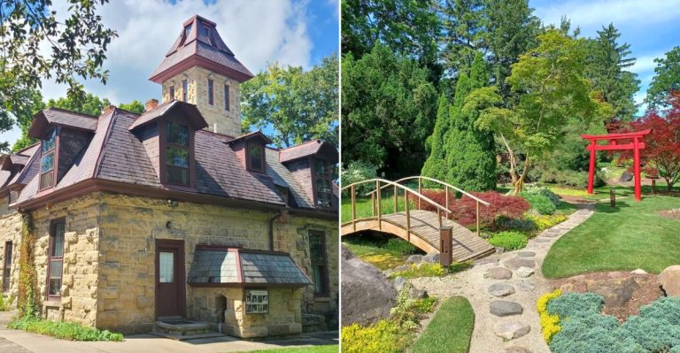This Ohio Road Trip Links A Storybook Castle, Hidden Gardens, And Waterfall Views