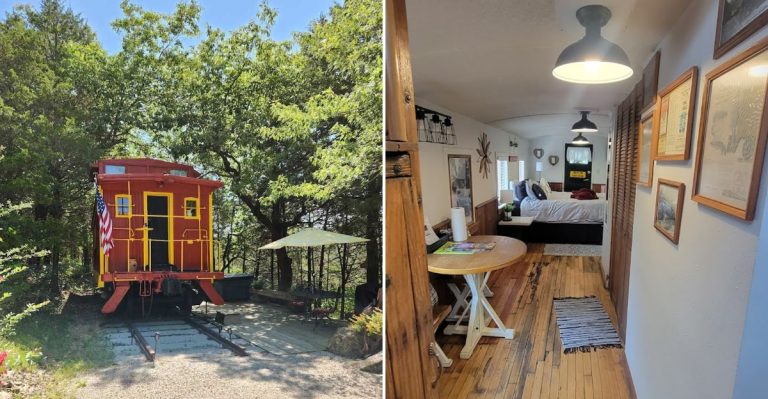 This One-of-a-Kind Stay In Arkansas Lets You Sleep Inside A Real Caboose