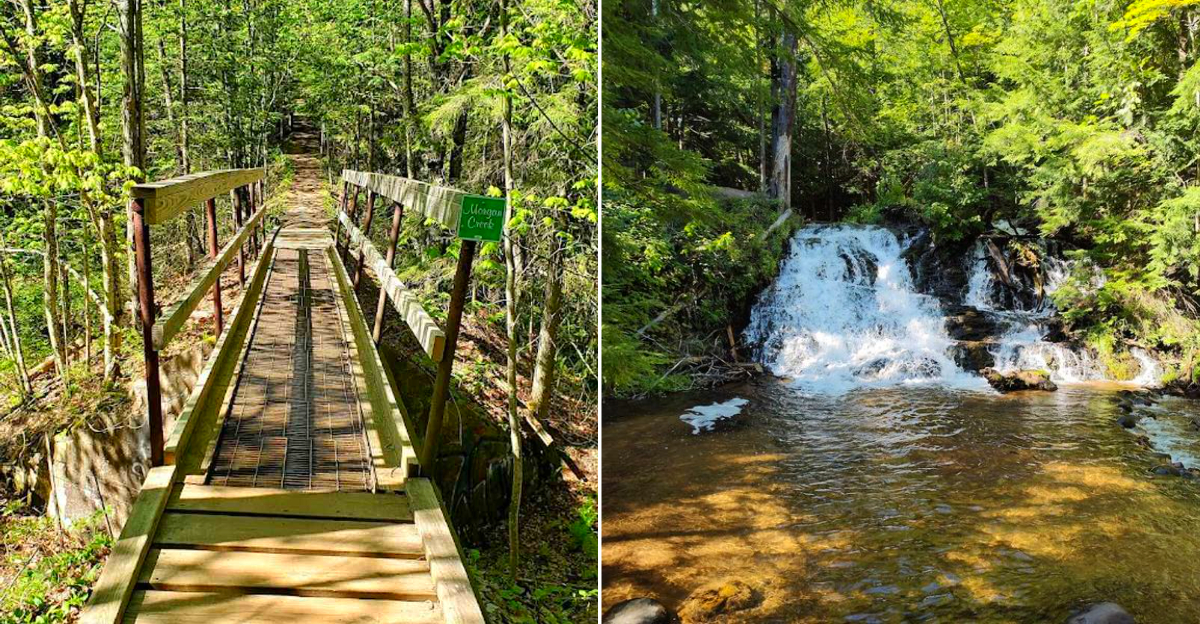 Morgan Falls, Marquette Mountain Rd Trailhead