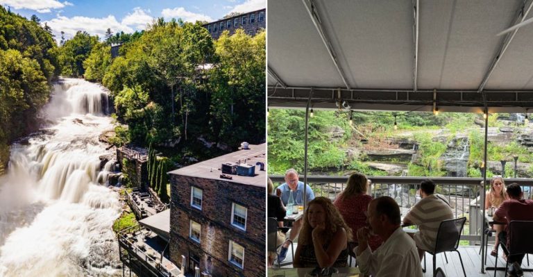 This Pennsylvania Restaurant Lets You Dine Inside With Waterfall And Lake Views Nearby