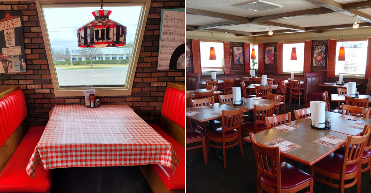 Inside the special Charlevoix Pizza Hut