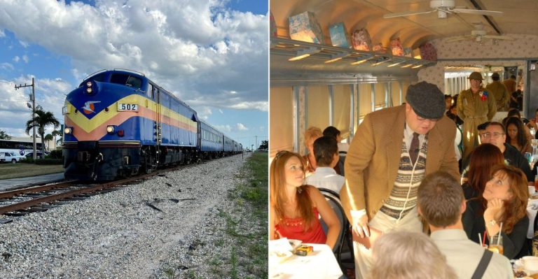 This Scenic Train Ride In Florida Comes With A Five-Course Mystery Dinner