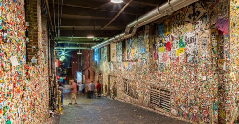 This Washington Alleyway Might Be The World’s Strangest And Stickiest Outdoor Art Display