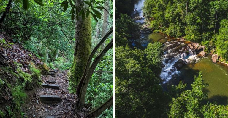 This South Carolina Waterfall Lets You Swim Right Beneath It