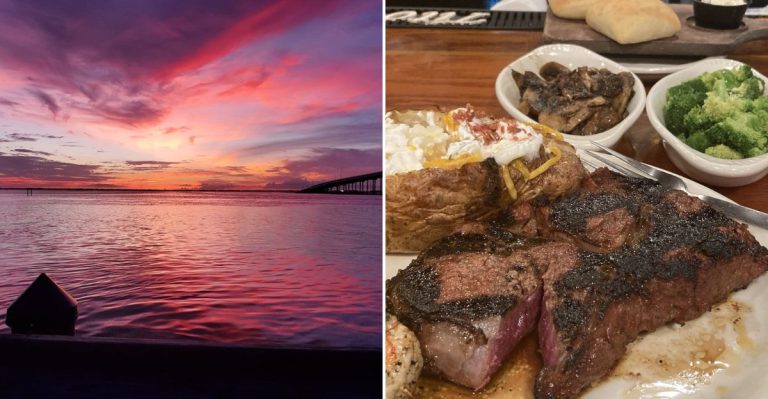 This Texas Gulf-Side Grill Serves Sunsets As Stunning As Its Steaks