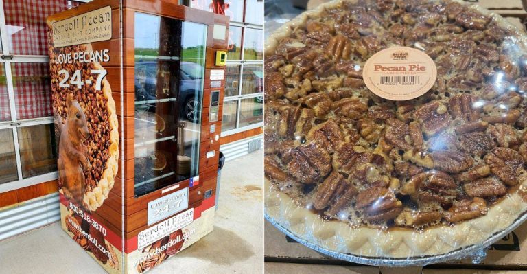 This Texas Roadside Pecan Stop Has A 24-Hour Pie Vending Machine Worth Pulling Over For