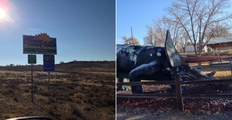 This Tiny Colorado Town Is One Of The State’s Strangest Dinosaur-Themed Roadside Attractions