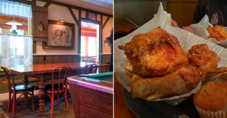 The cozy interior of Fischer’s Happy Hour Tavern