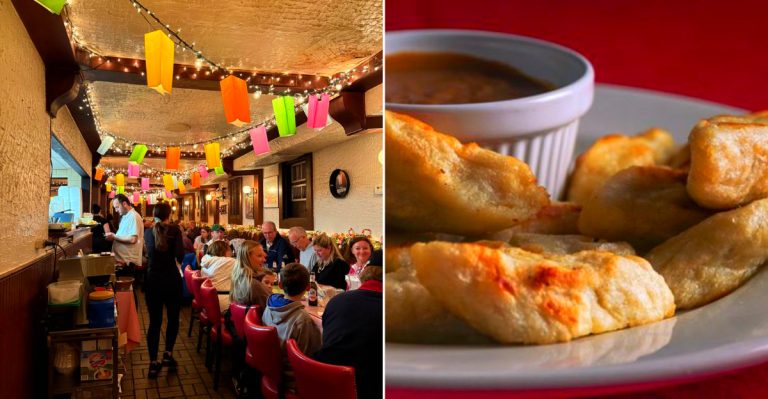Inside Polish Village Cafe and their pierogies