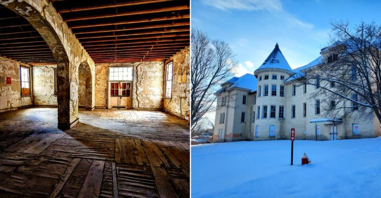 The exterior and interior of an amazing asylum building in Michigan