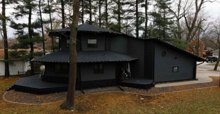 This Viral Black Octagon Home In Illinois Feels Like A Trip Down The Rabbit Hole